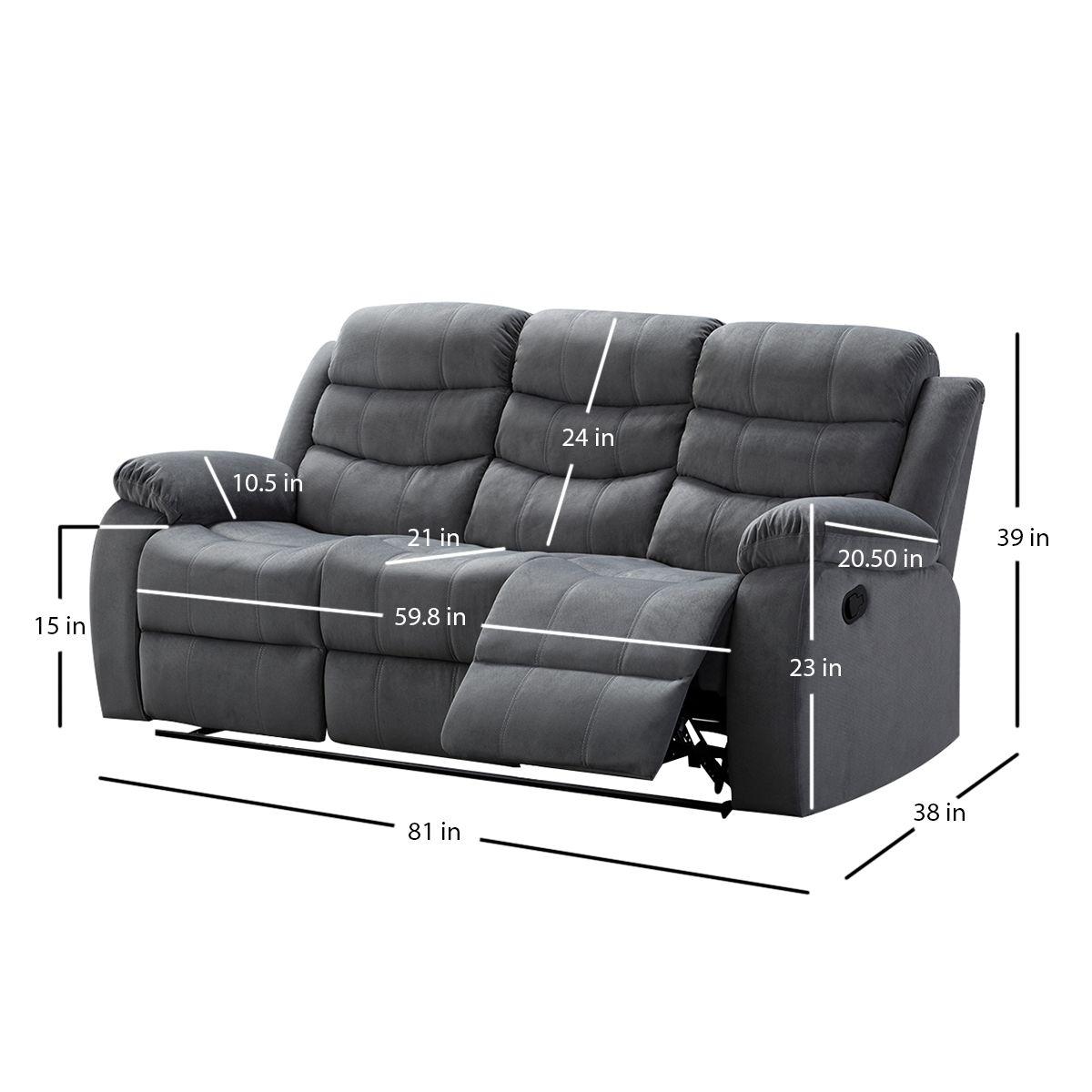 Dual Reclining Sofa and Dual Reclining Gray Living Room Set